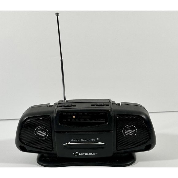 Lifelong Baby Boom Box Black AM/FM Mini Radio Model 2225 Music Tested Works - Picture 5 of 8